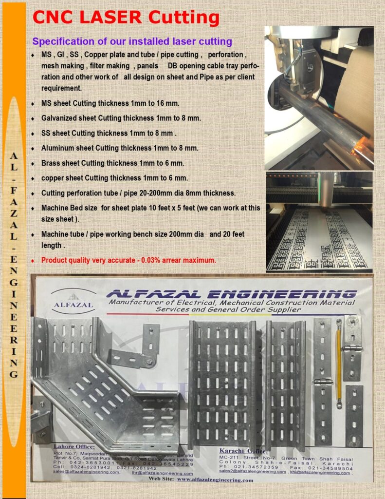 Al-Fazal Engineering (PVT) CNC Laser Cutting