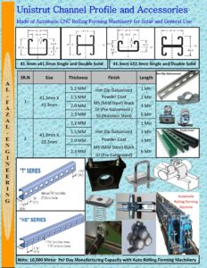 UNI-STRUT CHANNELS AND ACCESSORIES